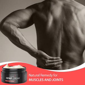 Hemp Cream Muscle & Joint Pain Relief | Relieves Joint, Neck, Knees, Legs, lower Back, Feet & Body Pain | Anti Inflammatory Gel for Sports | 60g