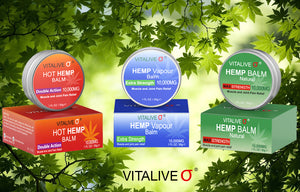 Hemp Vapour Balm | Pain Relief | Cold & Congestion, Headaches | VITALIVE 30g